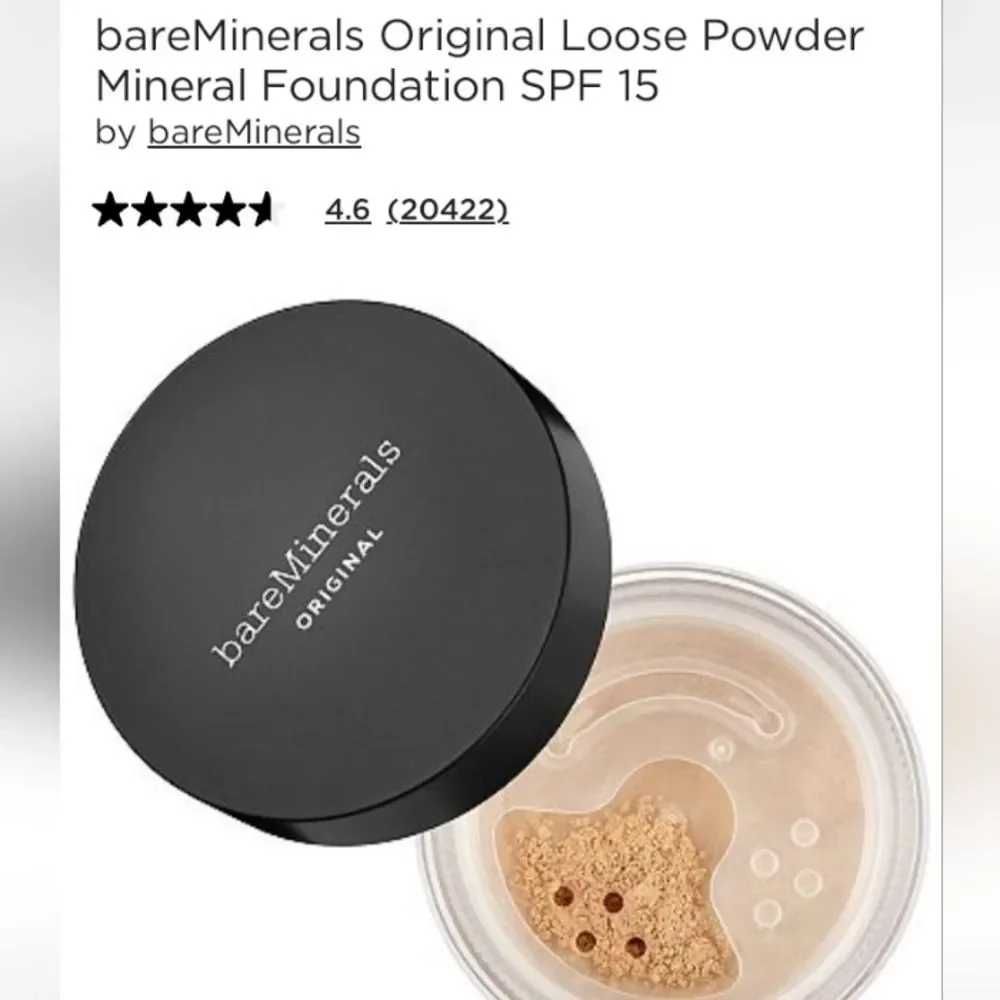 COPY - BAREMINERALS Foundation Warm tan 20 Loose Powder